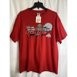 Delta Ohio State Buckeyes T-Shirt Mens Large Red New 2007 BCS Championship Game
